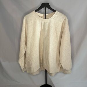 Body & Sol Cream Pullover Sweatshirt Size 2XL E.U.C.